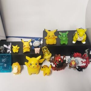 Pokemon Mini Figure Lot Pikachu Psyduck Poliwhirl Yveltal Groudon 15pc+ Bundle